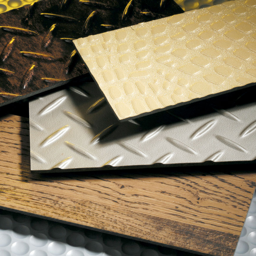 Diverse modele imprimate pe podele din vinil cu relief - Aplicații pentru PVC